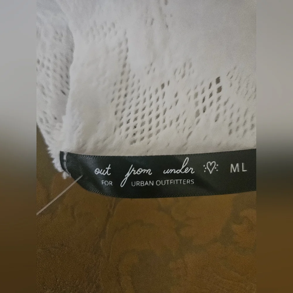NWOT Out From Under Urban Outfitters See Through Knit Long Sleeve White Top - Picture 13 of 15